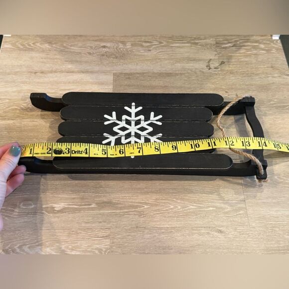 Hand Crafted Wood Sled Snowflake Christmas Wall Decor - Picture 2 of 2